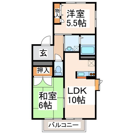 ディアス北門前の物件間取画像